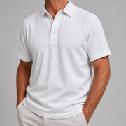 Fenwick - leichtes Leinen-Poloshirt – Weiß
