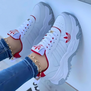 Ergonomische Herrensneaker für Herbst/Winter – Rot/Weiß