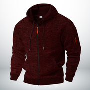 Paula | Stylische Herren-Fleecejacke cozy & modern – Burgunderrot
