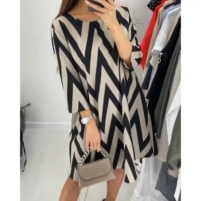 Thalia - Lockeres Zickzack-Kleid