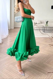 Fenna™ - Stilvolle Weit Ausgestellte Kleid – Grün