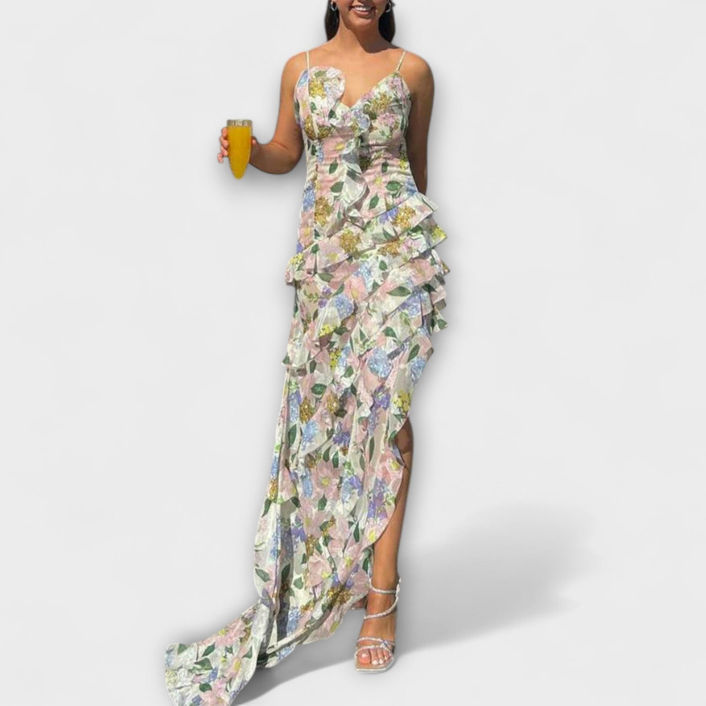 Indie - Rüschendress mit Trägerdruck