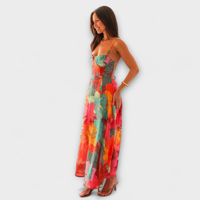 Audrey - Blumendruck-Trägerkleid für Damen - Stilvoll und Verführerisch