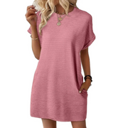 Emilia | Modernes Minimalistisches Sommerkleid – Hellrosa