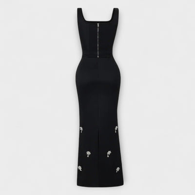 Avalon - Schwarzes Perlenzipper Oberteil und Rockensemble