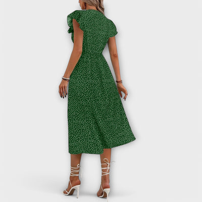 Schickes Polka-Dot-Midi-Kleid