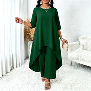 Laurivelle - Soft-Touch Plus-Size-Maxikleid – Grün