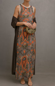 Arlisse - Premium-Zweiteiler: Kleid & Weste – Kaffee