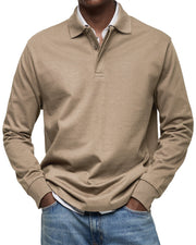 Sommerfeld | Langarm-Poloshirt für Herren (1 kaufen – 1 GRATIS dazu) – Khaki