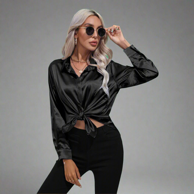 Xaveria | Premium Satinbluse mit elegantem Glanz