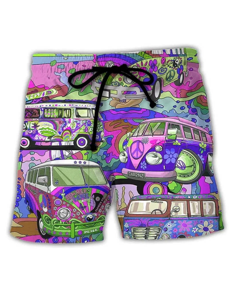 Herren Trendige Graffiti Badeshorts | Bequem und Schnell Trocknend