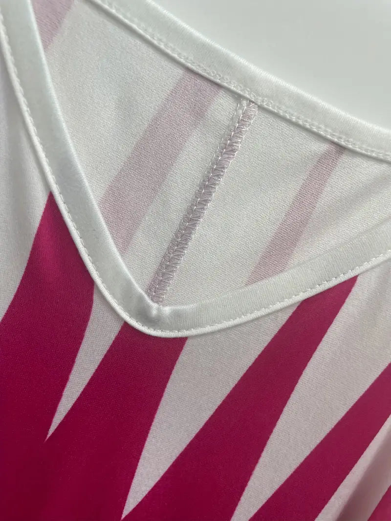 Jana - Fließendes Maxikleid mit Abstraktem Print