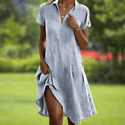Firi | Damen Schickes Elegantes Kleid – Schick Elegant Kleid Sommer 2026 – Weiß
