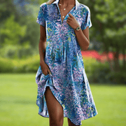 Firi | Damen Schickes Elegantes Kleid – Schick Elegant Kleid Sommer 2026 – Hellblau