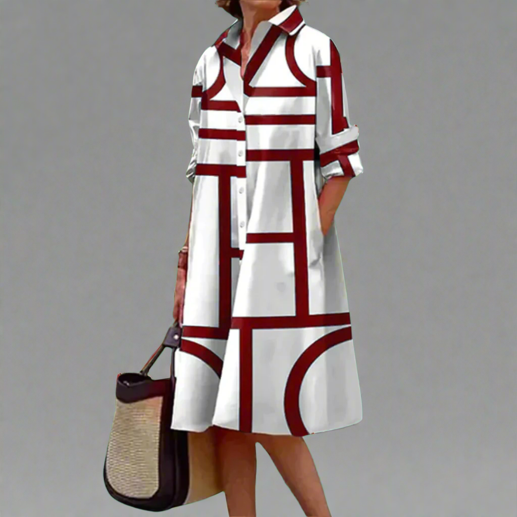 Elina | Handgefertigtes Premium-Midikleid mit Polka-Dots