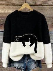 Mirevalyn - Weichgriff-Pullover – Schwarz