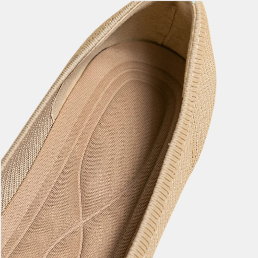 Ballerinas mit Strickstruktur | Rundkappe | Komfortabel & Minimalistisch