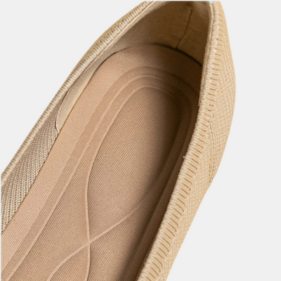 Ballerinas mit Strickstruktur | Rundkappe | Komfortabel & Minimalistisch