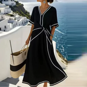 Moria™ - Elegantes Kleid mit Schmeichelnder Taille und Festlichem Chic – Schwarz