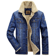 Herrenjacke mit Knöpfen und Seitentaschen – Hellblau