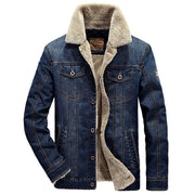 Herrenjacke mit Knöpfen und Seitentaschen – Dunkelblau