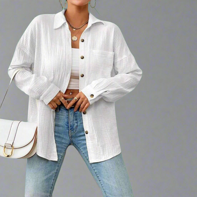 Zenzi | Premium Musselin Bluse für luftige Frühlingstage