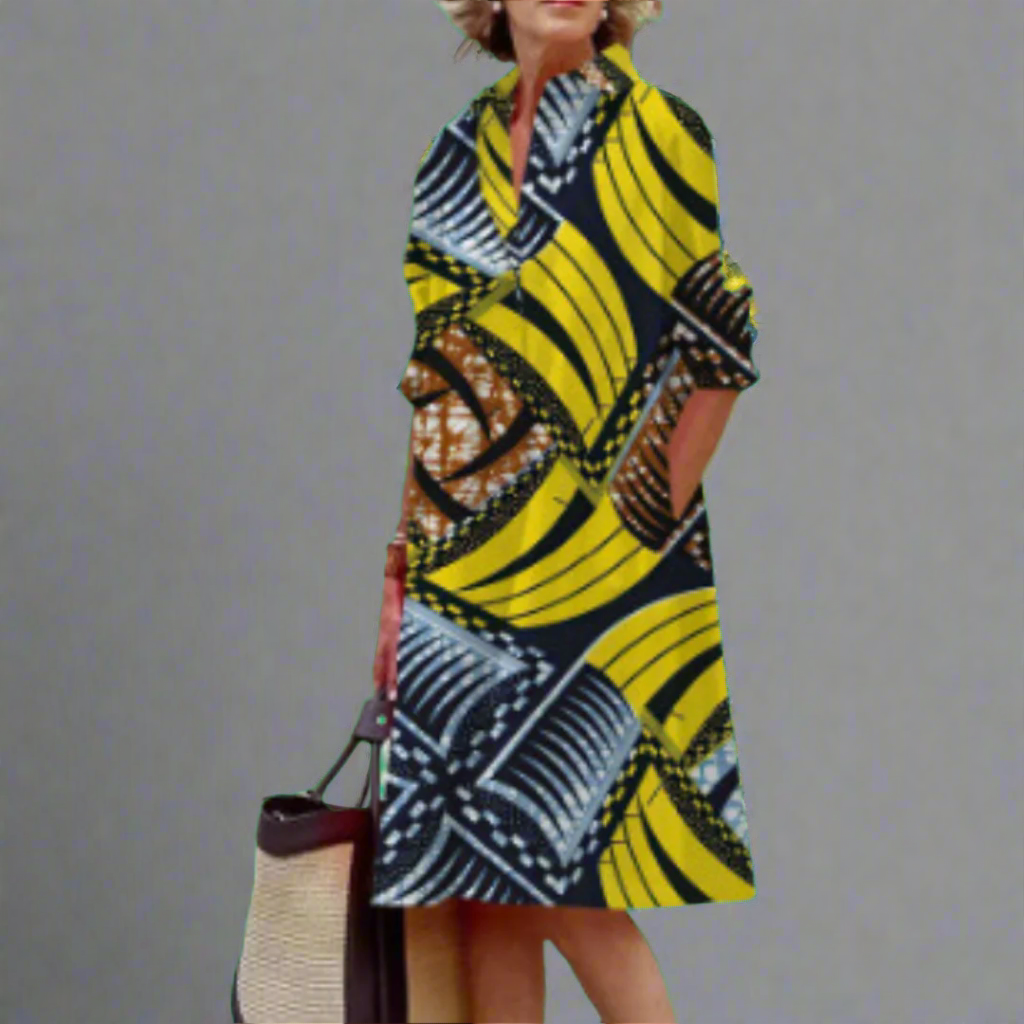 Gisela | Handgefertigtes Premium-Midikleid mit Polka-Dots