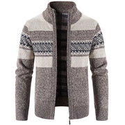Lucas | Moderne und Warme Herren Pullover Jacke – Braun