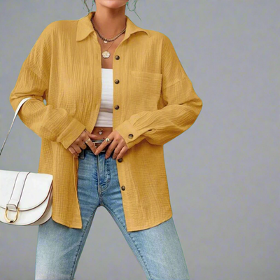 Zenzi | Premium Musselin Bluse für luftige Frühlingstage