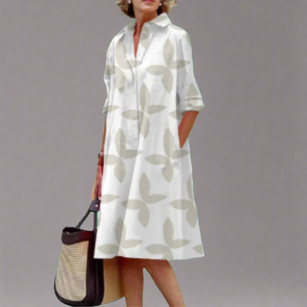 Fenna | Handgefertigtes Premium-Midikleid mit Polka-Dots