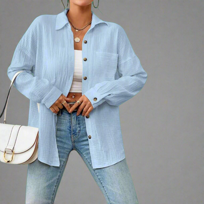 Zenzi | Premium Musselin Bluse für luftige Frühlingstage