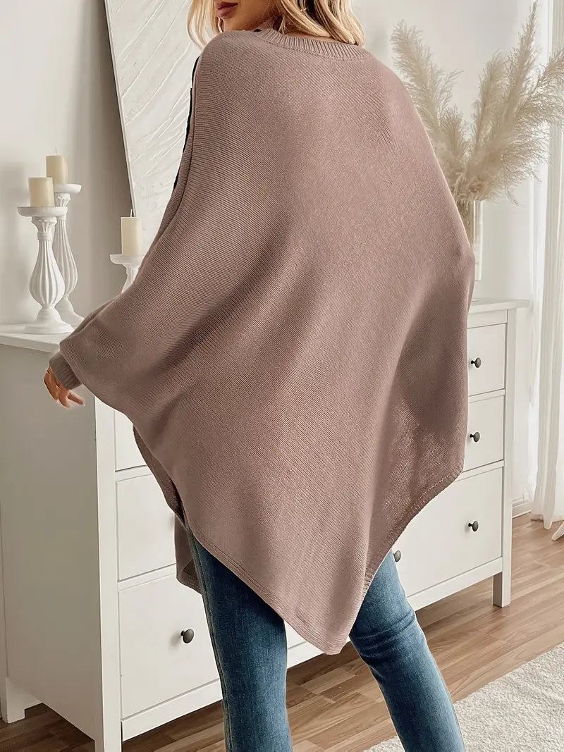 Pullover mit Blumenmotiv | Lockere Passform | Asymmetrischer Schnitt