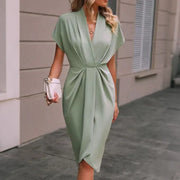 Alastrina - Elegantes Midikleid mit langen Ärmeln – Grün