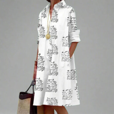 Christiana | Elegantes Langarmkleid mit Tasche