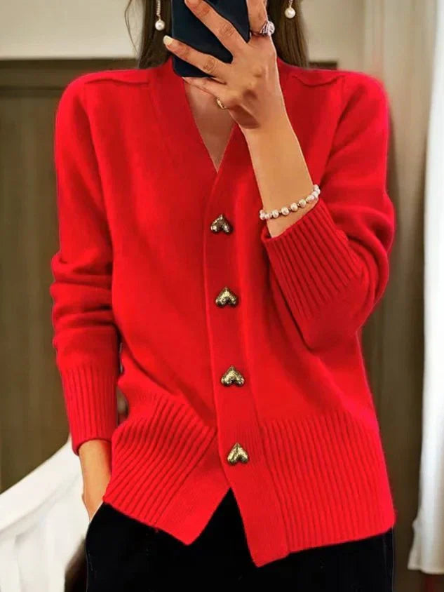 Cardigan mit Knopfleiste – Gemütlicher Charme mit Weiblicher Eleganz