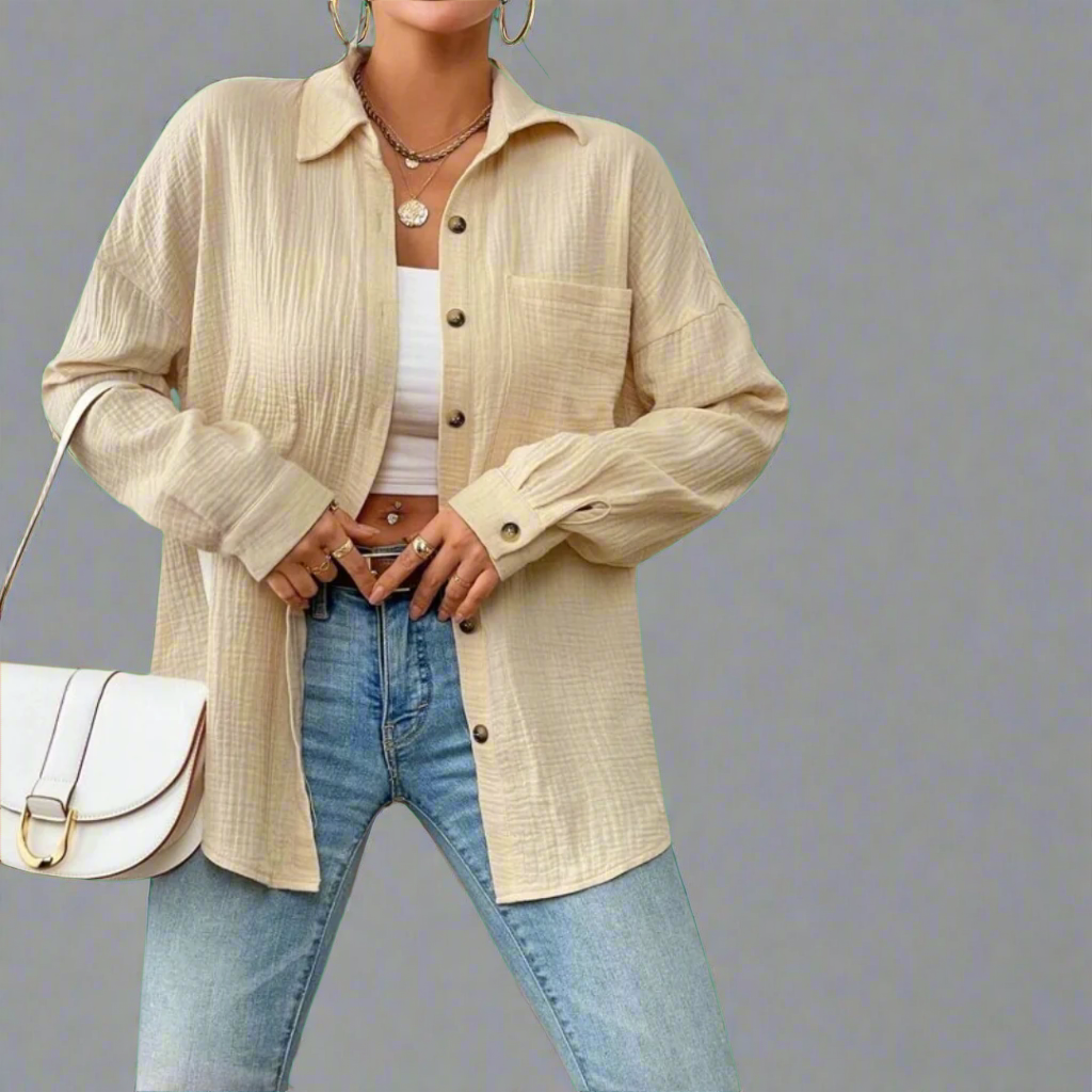 Zenzi | Premium Musselin Bluse für luftige Frühlingstage