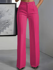 Adorisse - Hochtaillierte, maßgeschneiderte Marlenehose – Rosa