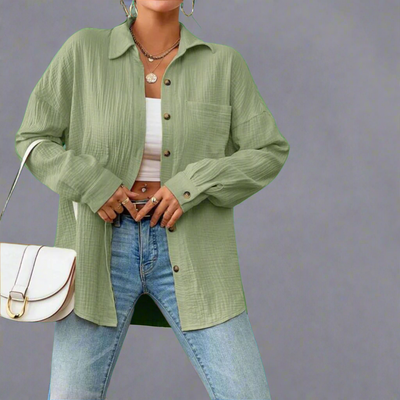 Zenzi | Premium Musselin Bluse für luftige Frühlingstage