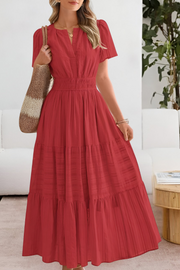 Isyara | Luftiges Boho-Charm Kleid – Rot
