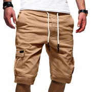 Herren Slim Fit Cargo Shorts Mit Mehreren Taschen – Lässige Utility Shorts – Beige