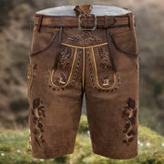 Jeffery - Besondere Herrenhose aus Leder für das Oktoberfest – Braun