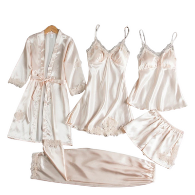 Livia | Luxurious 5-in-1 satin pyjama set