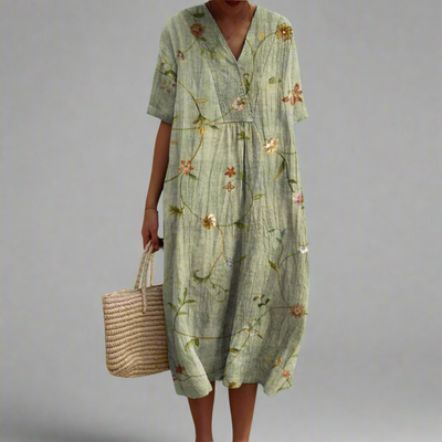 Vroni | Sommerkleid mit Blumenmuster aus hochwertigem Stoff