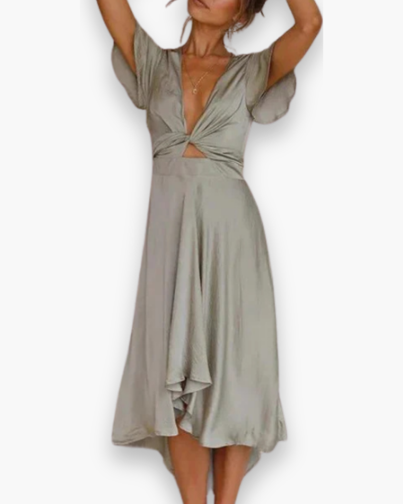 Damen Festliches Fließendes Kleid | Midi