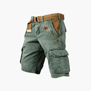 Jeroox | Kurze Herrenhose mit Cargo-Taschen – Grün