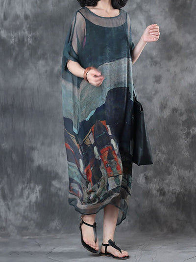 Despina | Lose bedrucktes Kleid