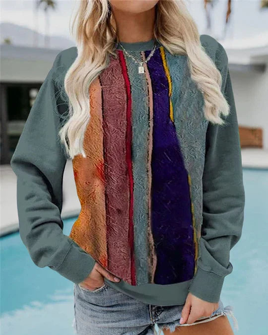 Tamara – lässiger, lockerer pullover mit rundhalsausschnitt