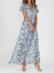 Fleur™ - Stilvolle Kleid mit korrigierendem Effekt – Blau