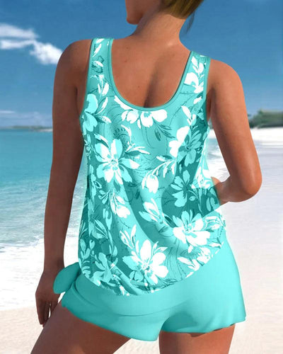 Florales Zweiteiliges Tankini-Set für Damen