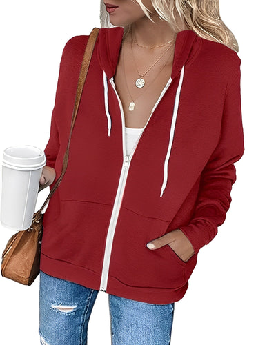 Alicia - Ein leichter Kapuzenpulli mit Reißverschluss und praktischen Taschen